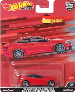 Hot Wheels Premium - 12 Mercedes-Benz C63 AMG Coupe Black Series Red (D)